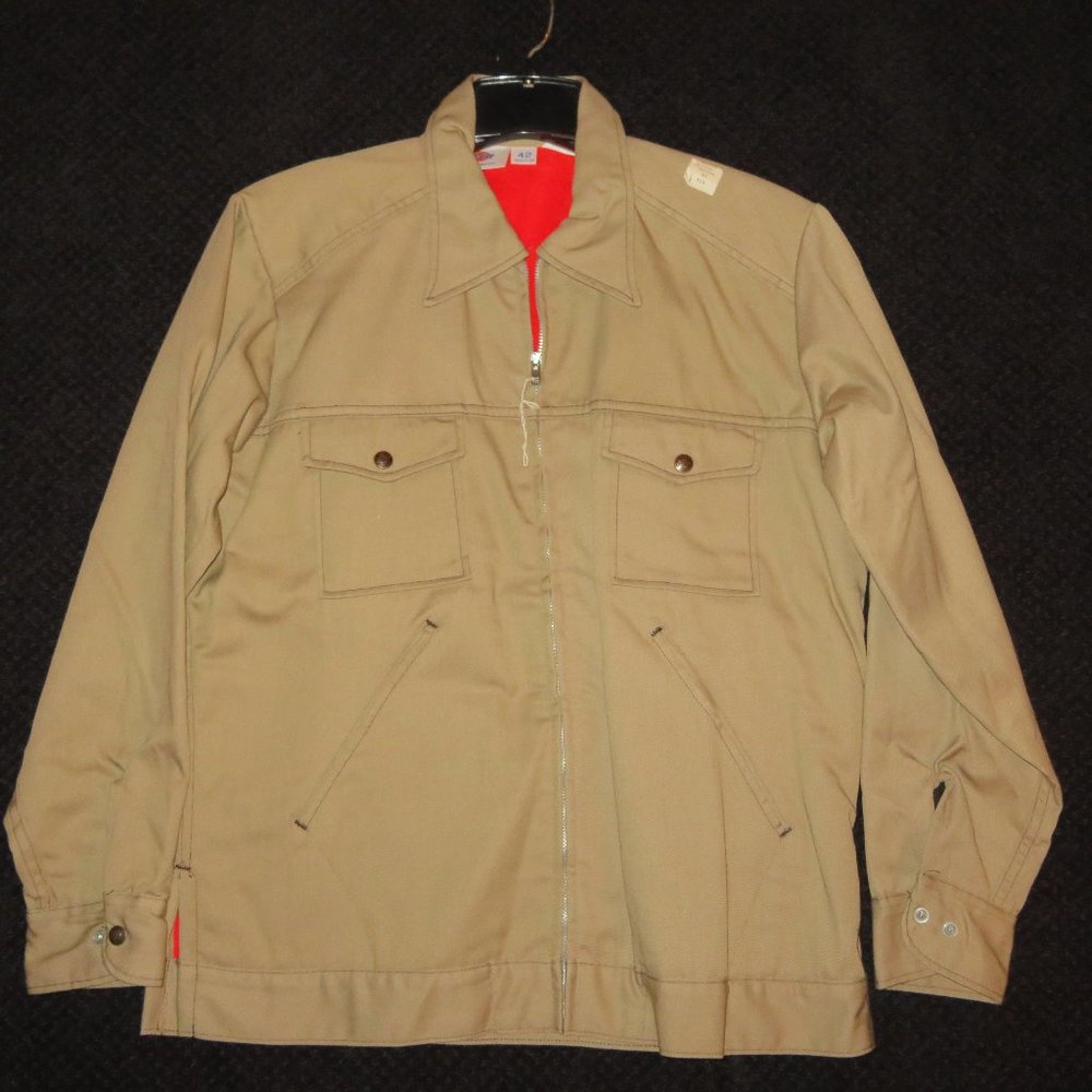 Vintage VTG Dickies Tan Lined Work Jacket Size 42 NWT